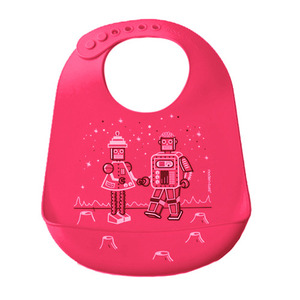 [모던트위스트]턱받이 로봇러브 유아용품 핑크 MTBB03